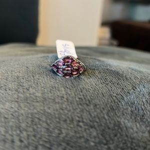 9.25 Sterling silver and purple amethyst ring